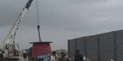 مد كيبلات ضغط عالي 11Kv في مشروع محطة حوش درهم التحويلية بالعاصمة عدن