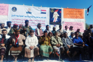 انتقالي أبين ينظم مهرجاناً خطابياً في مودية تأييداً لعملية سهام الشرق