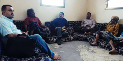 رئيس انتقالي أبين يزور أسرة الشهيد محمد الحيدري الحنشي