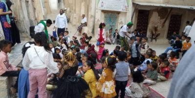 انتقالي شبام يقدم دعماً للأطفال المشاركين في عادة الكيف طاري