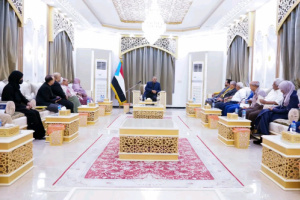 الرئيس الزُبيدي يعقد اجتماعا برئاسة وأعضاء مركز دعم صناعة القرار في المجلس