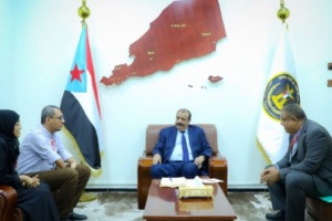اللواء بن بريك يلتقي ممثلي الروضة الكندية الدولية في العاصمة عدن