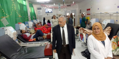 مدير مستشفى الصداقة يستقبل مدير مكتب الصحة بعدن لتفقد أحوال الطاقم والمرضى 