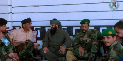 العميد الوالي يترأس وفد القيادة العامة للحزام الأمني في زيارة اللواء محمود الصبيحي
