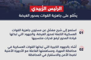 أبرز ما جاء في لقاء الرئيس الزُبيدي بقائد محور الغيضة بالمهرة (انفوجرافيك)