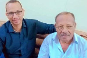 ثقافية انتقالي حضرموت تطمئن على صحة الفنان القدير عبدالله مخرج