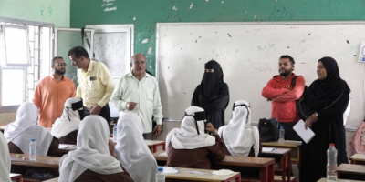  الأمانة العامة تتفقد سير ختام امتحانات مدارس الثانوية العامة في العاصمة عدن