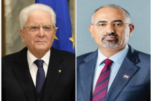 الرئيس الزُبيدي يهنئ الرئيس الإيطالي بمناسبة ذكرى يوم الجمهورية لبلاده