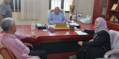 مدير عام مستشفى الصداقة تلتقي مدير عام مكتب الصحة بعدن