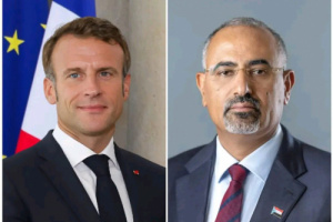 الرئيس الزُبيدي يهنئ الرئيس الفرنسي إيمانويل ماكرون بالعيد الوطني لبلاده