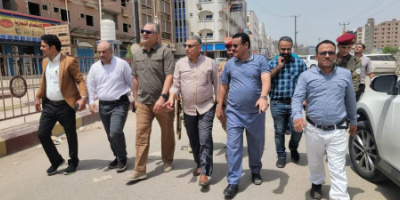 نائب محافظ عدن يتفقد عدد من المشاريع الخدمية في مديرية المنصورة