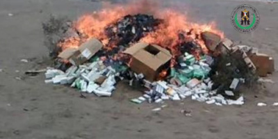 حزام لحج يتلف كمية كبيرة من الأدوية المهربة منتهية الصلاحية 