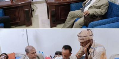 رئيس منسقية الانتقالي بجامعة عدن يطمئن على صحة الدكتور محمد احمد محمد صالح 
