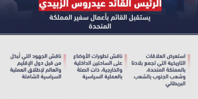الرئيس الزُبيدي يدعو المملكة المتحدة لدفع جهود وقف النار (انفوجرافيك)
