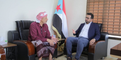 رئيس الهيئة الوطنية للإعلام الجنوبي يلتقي قائد الهبة الحضرمية
