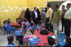 رئيس تنفيذية انتقالي لحج يتفقد أوضاع روضة الشروق
