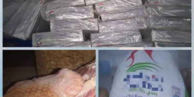 في حملة مشتركة .. ضبط شحنة دجاج فاسدة بنقطة العلم