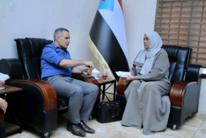 نائب رئيس هيئة الإعلام الجنوبي يستقبل رئيس هيئة المرأة بالمجلس الانتقالي