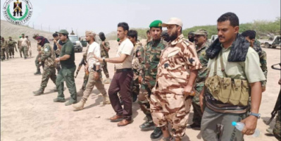 وفد من القيادة العامة للحزام الامني يتفقد مقر الحزام بمحافظة أبين 