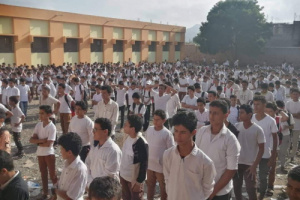 الإدارتين السياسية والشباب والطلاب في انتقالي ردفان تزور مدرسة الشهيد صدّيق