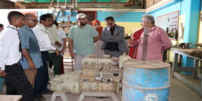 وكيل العاصمة عدن يتفقد أوضاع المعهد التقني البحري بجزيرة العمال بحور مكسر