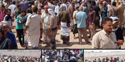 جموع غفيرة تشيع جثمان القيادي في قوات العمالقة أحمد صادق المحرمي بعدن