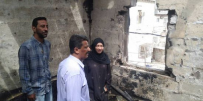 إغاثية الانتقالي تتفقد احتياجات الأسرة المنكوبة بحريق القلوعة