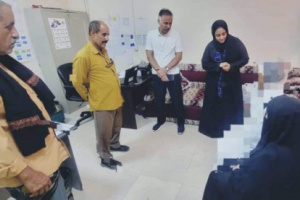 الجاوي يزور الفتاة المعتدى عليها بالطعن في حادثة خورمكسر