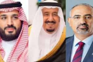 الرئيس الزُبيدي يهنئ ملك السعودية وولي عهده بيوم التأسيس