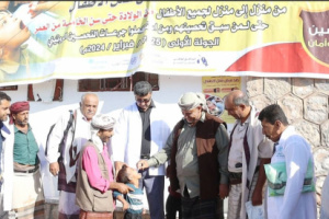 تدشين الحملة الوطنية للتحصين ضد شلل الأطفال في مديرية المحفد بأبين