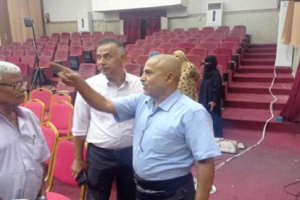 الجاوي يتفقد سير أعمال إعادة تاهيل مسرح الفقيد رائد طه