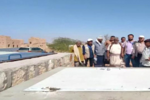 مدير عام ميفعة يتسلم الأعمال المنجزه في تأهيل مشروع مياه الجريبة