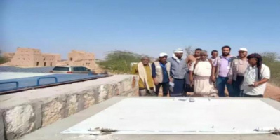 مدير عام ميفعة يتسلم الأعمال المنجزه في تأهيل مشروع مياه الجريبة