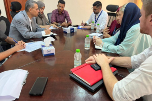 الوكيل منصور زيد يلتقي بمكتب الشؤون الانسانية الاوتشاء ومنظمة الهجرة الدولية