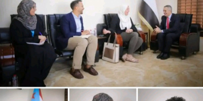 نائب رئيس هيئة الإعلام الجنوبي يلتقي وفد مكتب المبعوث الدولي بالعاصمة عدن