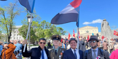 بحضور ممثل الشؤون الخارجية.. الجالية الجنوبية تشارك الشعب الروسي الصديق احتفالاته بيوم العمال 