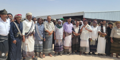 الشيخ لحمر يزور مديرية جردان ويطلع على أوضاعها ويتفقد النقاط الأمنية