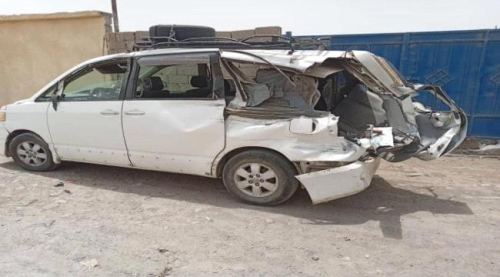 لحج..وفاة شاب وإصابة نساء واطفال في حادث مروع