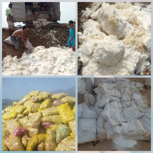 المواصفات والمقاييس ترفض وتتلف منتجات مخالفة في عدن والمهرة وتضبط اخرى في تعز