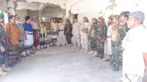 رئيس تنفيذية انتقالي بيحان يتفقد الكتيبة الأولى في اللواء السادس صاعقة