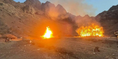 الحملة الأمنية بالصبيحة تداهم أوكار المهربين شمال غرب مديرية المضاربة ورأس العارة