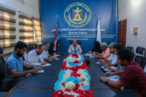 منسقية انتقالي جامعة حضرموت تناقش أداء فرق العمل الأكاديمي في كليات الجامعة