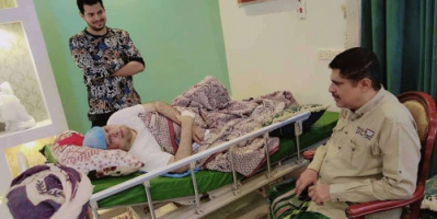 رئيس تنفيذية انتقالي حضرموت يطمئن على صحة أحمد الجفري 