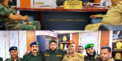 مدير أمن لحج يلتقي بقيادات عسكرية بارزة في زيارة ودية لتعزيز التعاون والتنسيق الأمني