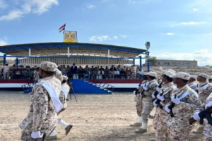 فريق التواصل بالانتقالي يشهد عرضاً عسكرياً للواء بارشيد بمناسبة تدشين المرحلة الأولى من العام التدريبي 2025م