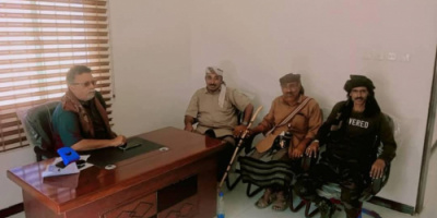 مدير أمن ميفعة ونائبه يستقبلان الوكيل القميشي بإدارة أمن المديرية