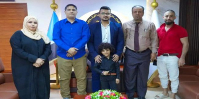 انتقالي العاصمة عدن يكرم الطفل "ذي يزن" قبيل مشاركته في البطولة العالمية للحساب الذهني