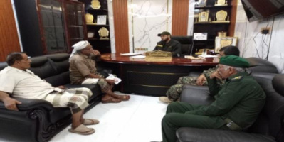 مدير أمن لحج يعقد اجتماعًا مع قيادة أمن مديرية الحد يافع لمناقشة قضايا هامة 