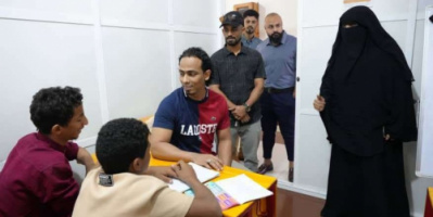 السقاف يتفقد مؤسسة الحق في الحياة بالعاصمة عدن