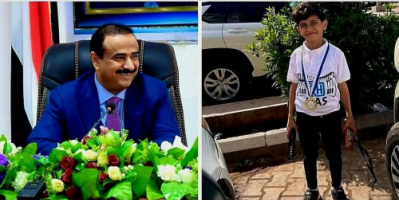 المحافظ بن الوزير يهنئ الطفل الموهوب مشعل بن حبتور بفوزه ببطولة الحساب الذهني العالمية